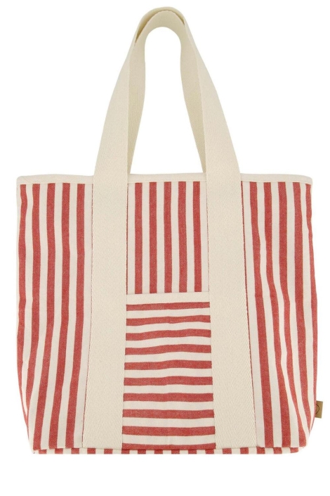 Zusss streep tas in wit/rood